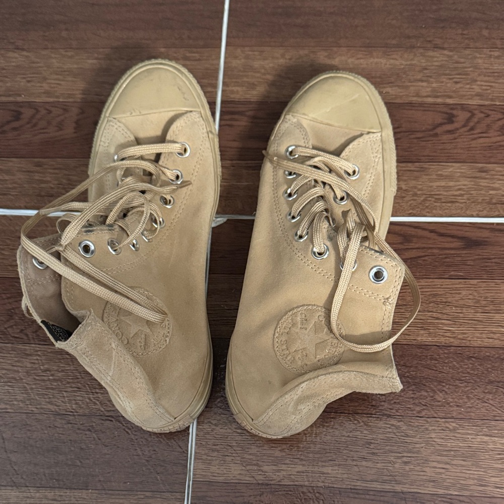 Converse Tan Suede Waterproof High-Top Sneakers